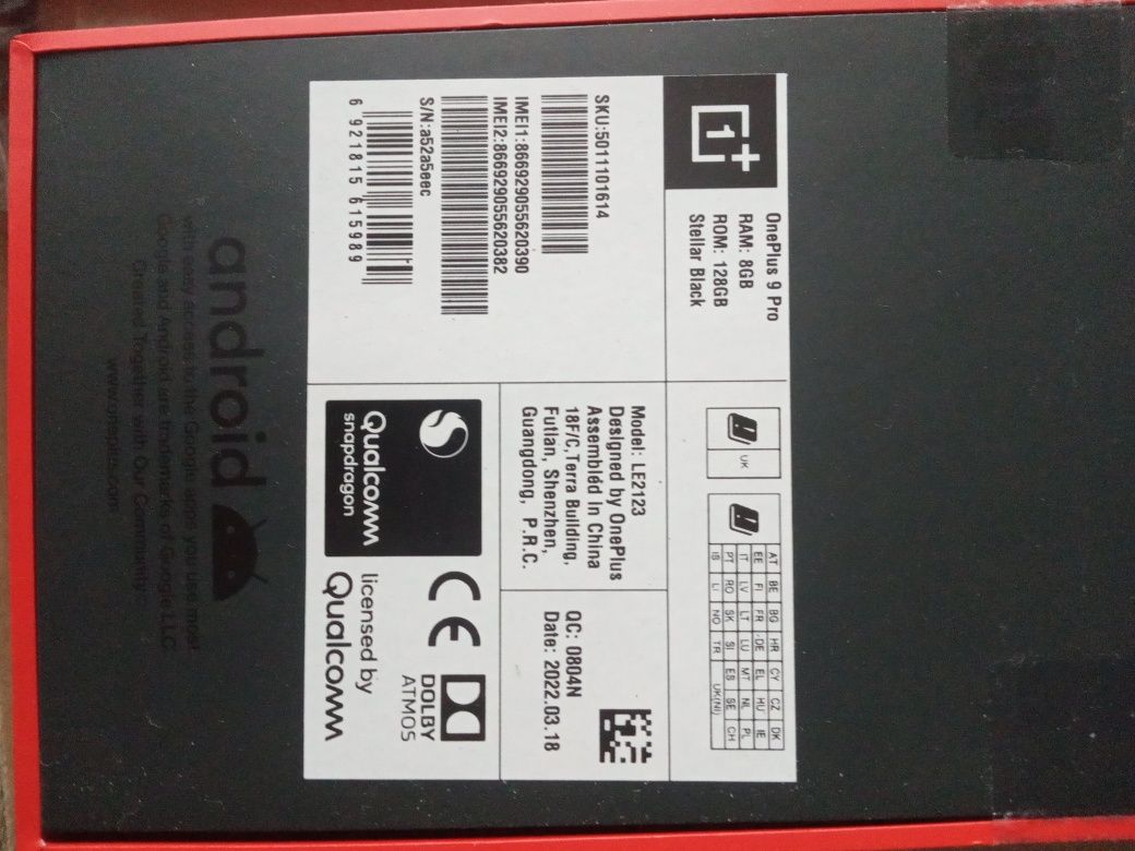 OnePlus 9Pro 5G  8/128