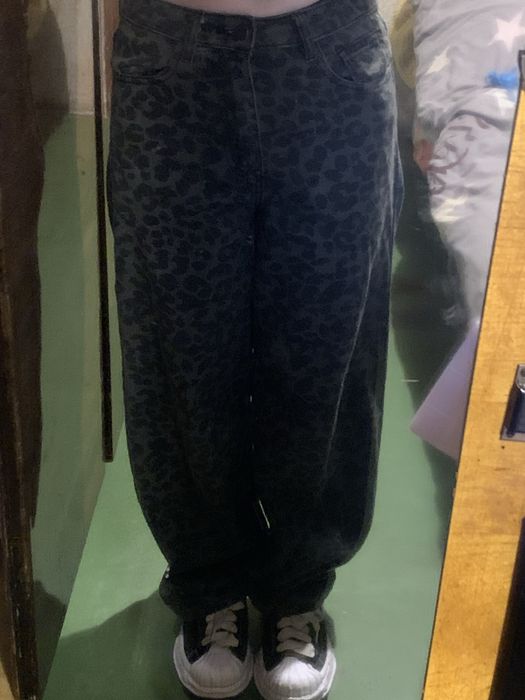 леопардові джинси baggy