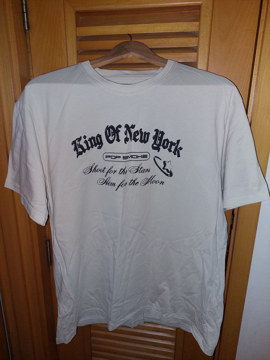 Tshirt tupac bege tamanho m