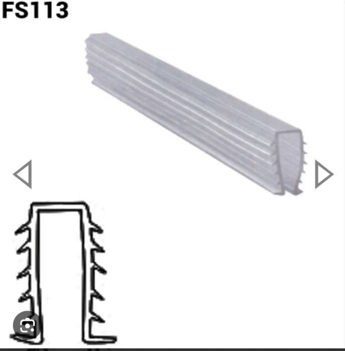 Ущільнювач Бризговик силіконовий П-образний FS113 для душової кабіни