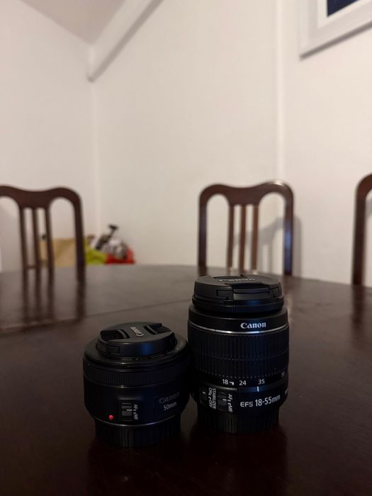 Lentes Canon 50mm e 18-55mm