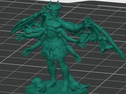 Demónio de Seis Braços para D&D/RPG