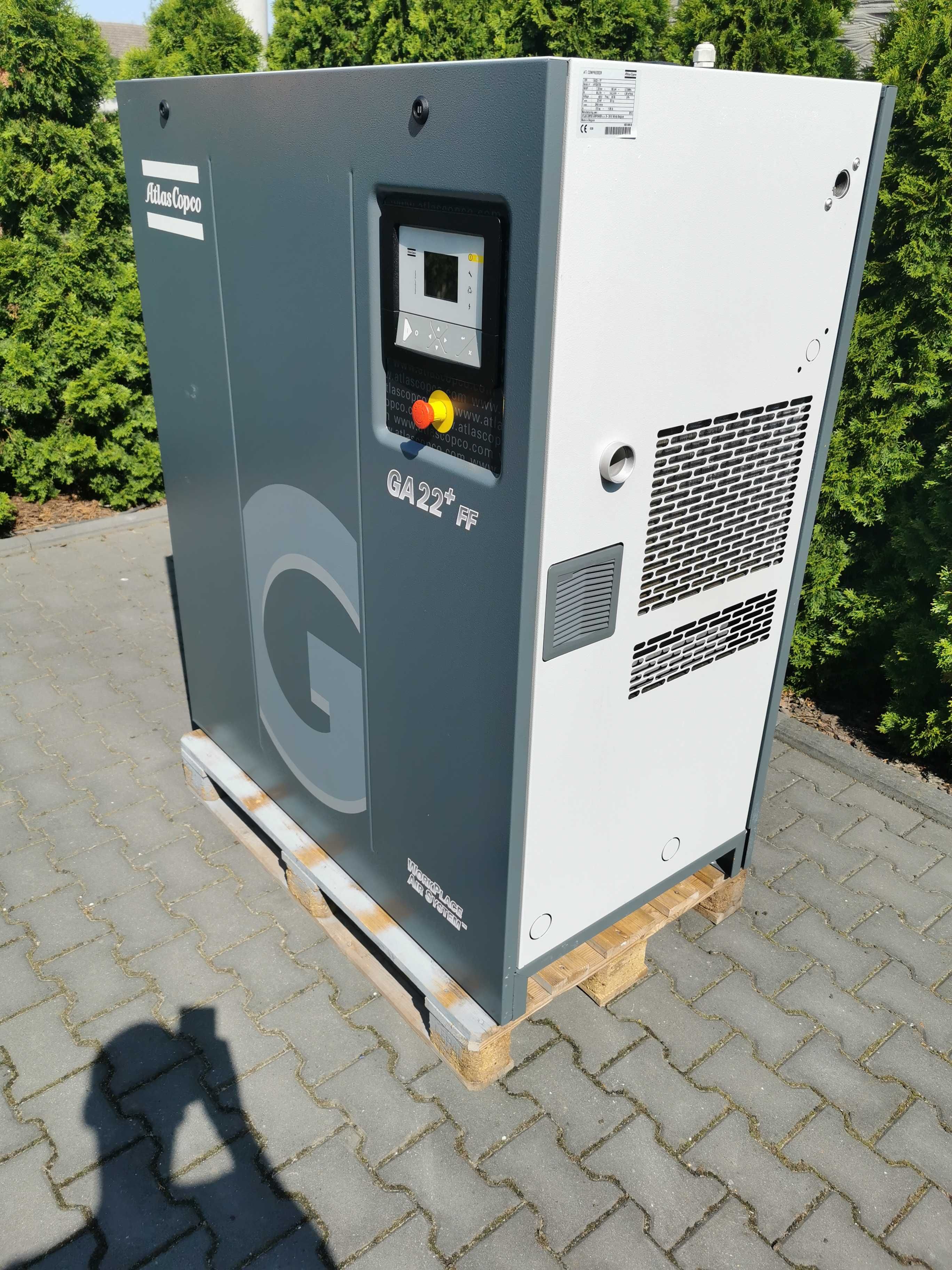 22kw 4010L/min Sprężarka śrubowa ATLAS COPCO GA22FF +OSUSZACZ  7.3 BAR