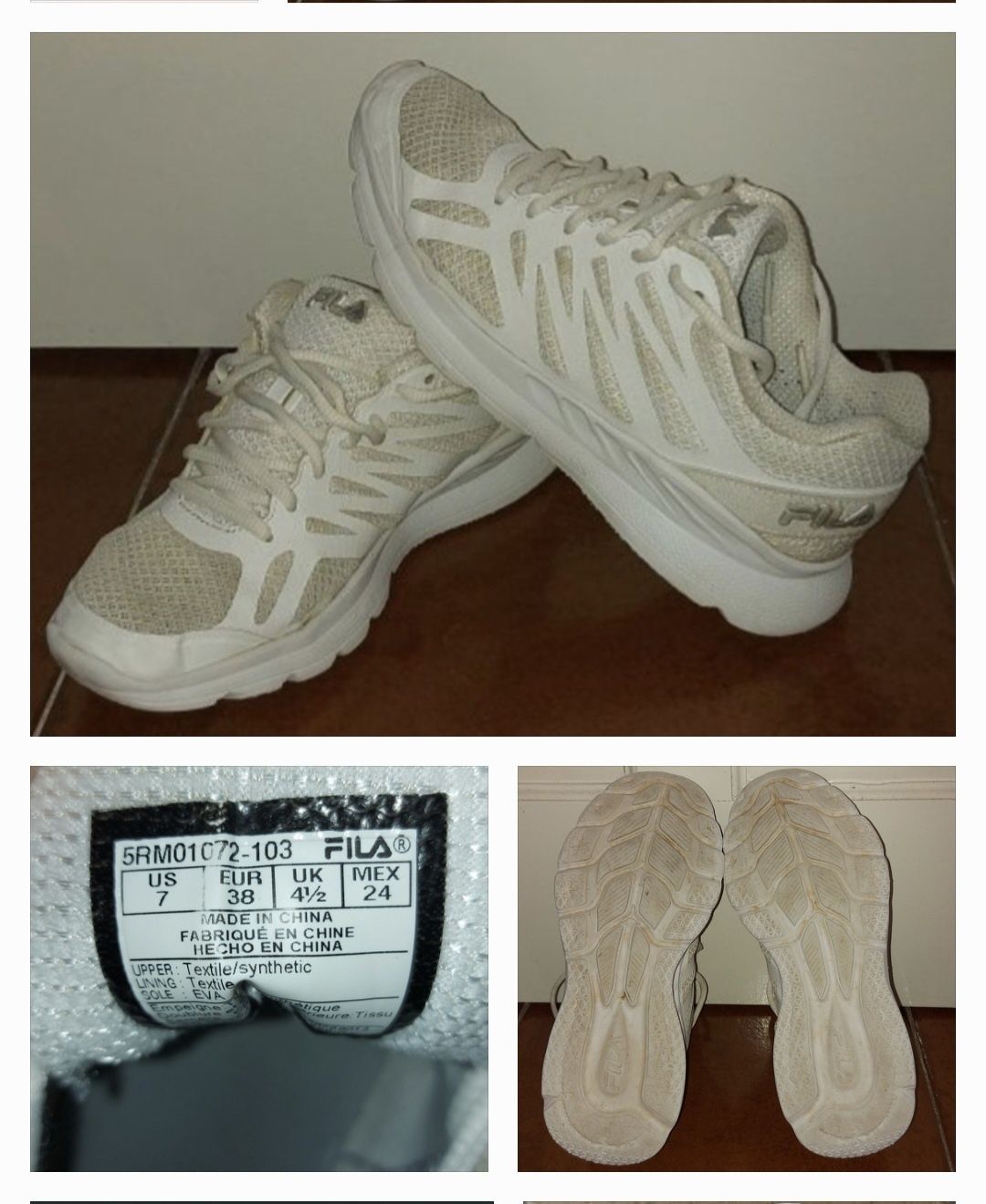 Asics ou Fila T.37, 38 ou 39 : preço mais baixo...