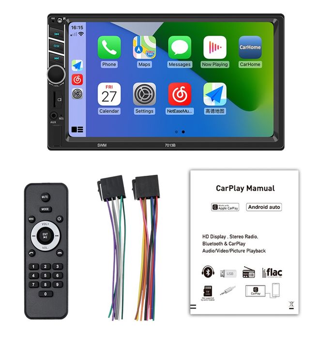 Автоманітола 7дюїмів Carplay android auto