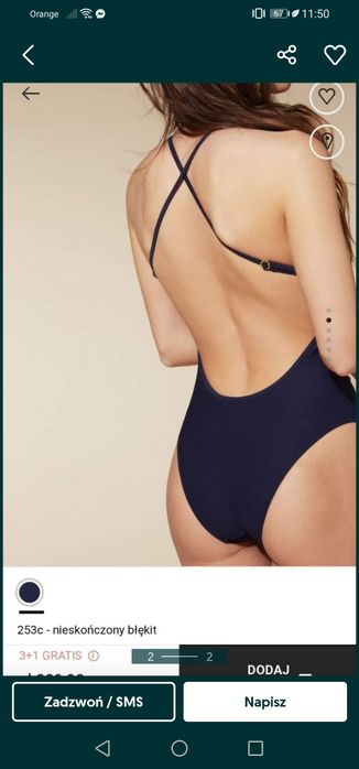 Bikini strój kąpielowy jednoczęściowy calzedonia