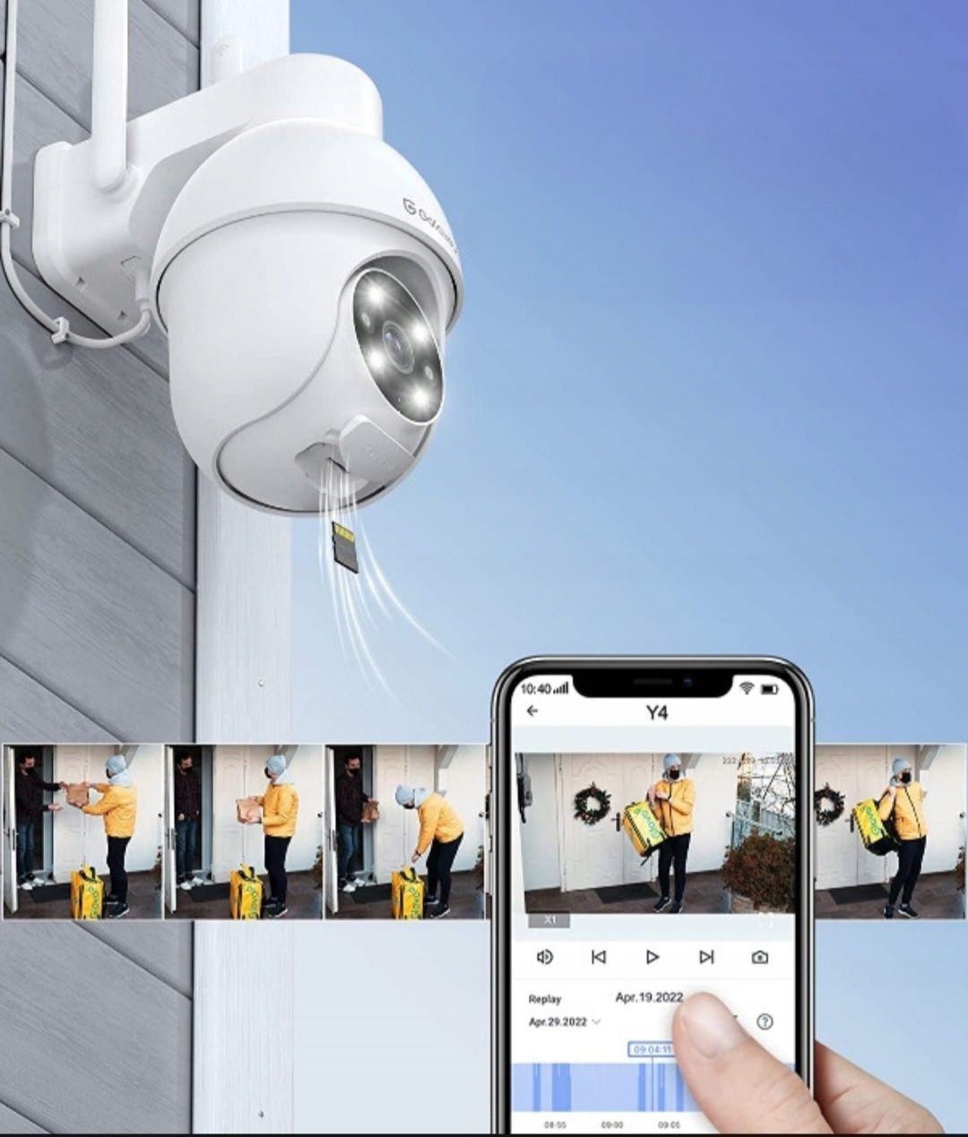 Kamera kopułkowa zewnętrzna GALAYOU 2K Y4 z WiFi