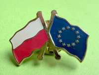 Przypinka znaczek Polska Unia Europejska