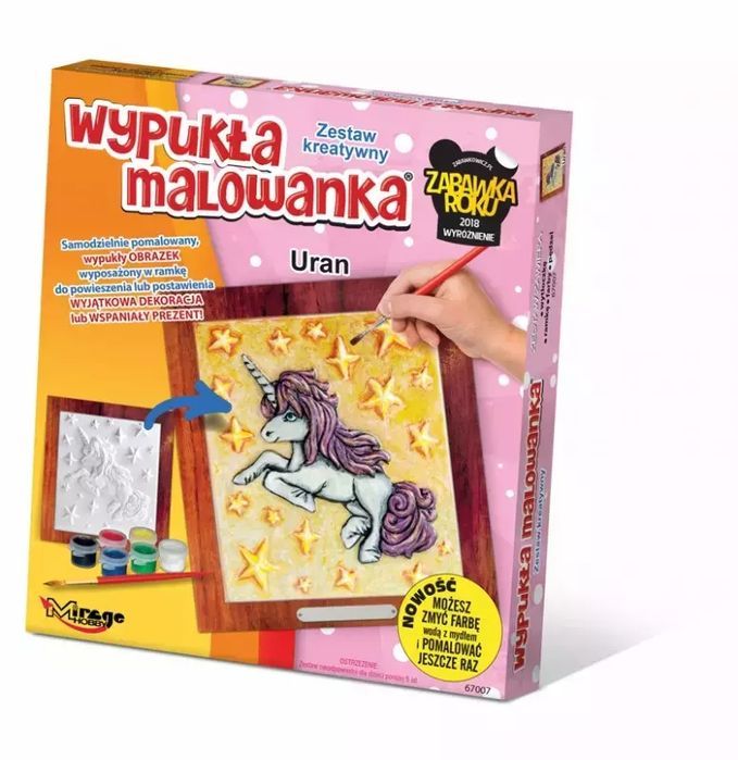 Zestaw kreatywny. Wypukła malowanka. Jednorożec Uran. Mirage