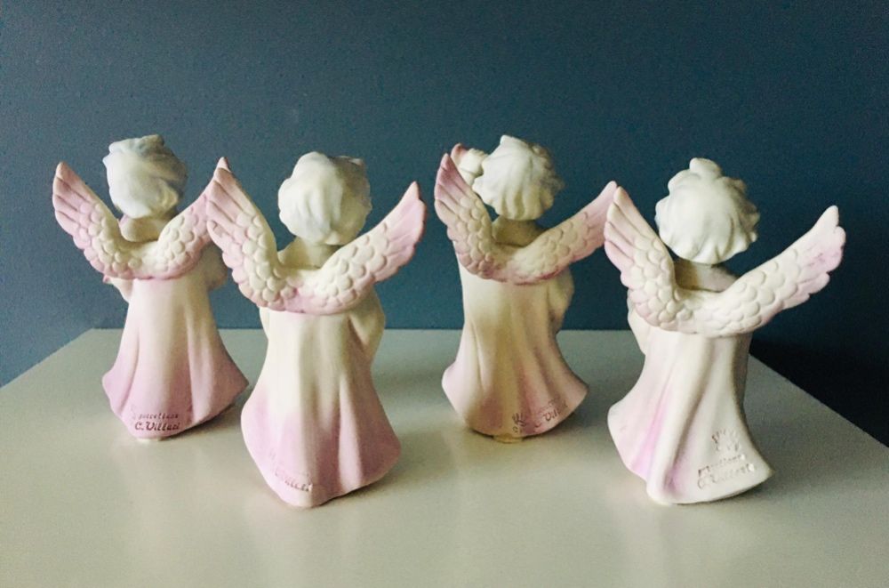Conjunto de Anjinhos em Porcelana