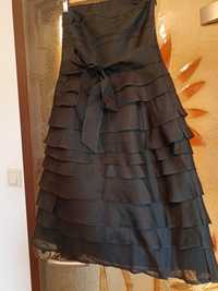 Sukienka czarna z falbanami Zara roz S