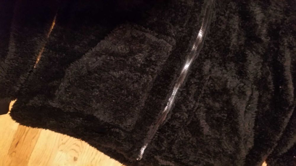 SHERPA MIŚ oversized bluza kurtka z kapturem L XL XXL czarna polar 3XL