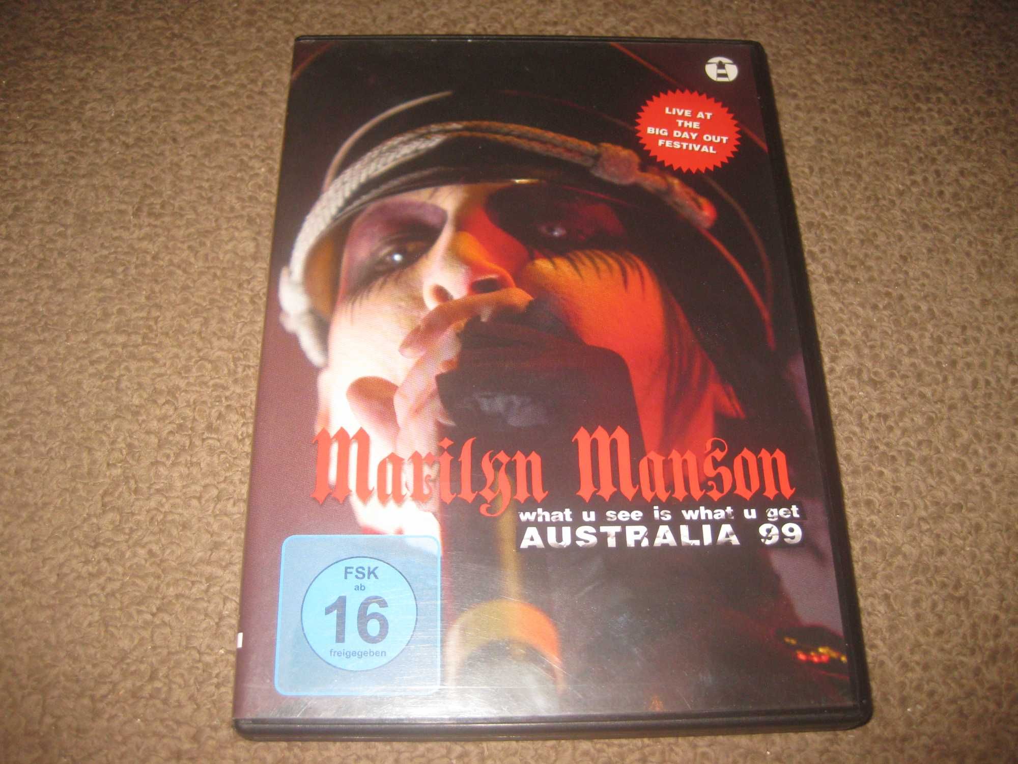 DVD Marilyn Manson "What U See Is What U Get Australia 99" Raríssimo!
