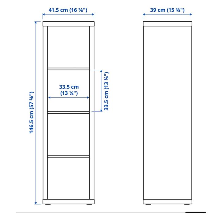 Regał Ikea Kallax 4x1 biały