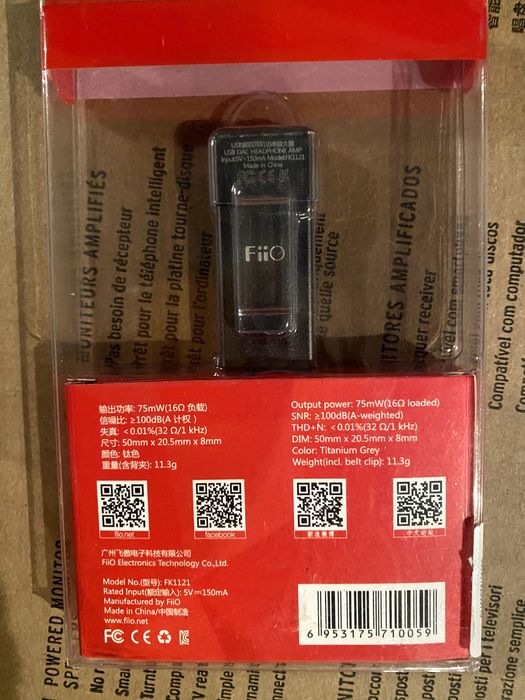 ЦАП та підсилювач  для навушників FIIO K1 Headphone Amplifier Titanium