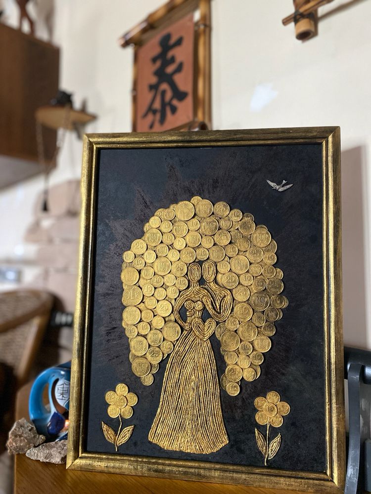 Денежное дерево картина подарок ручной работы сувенир