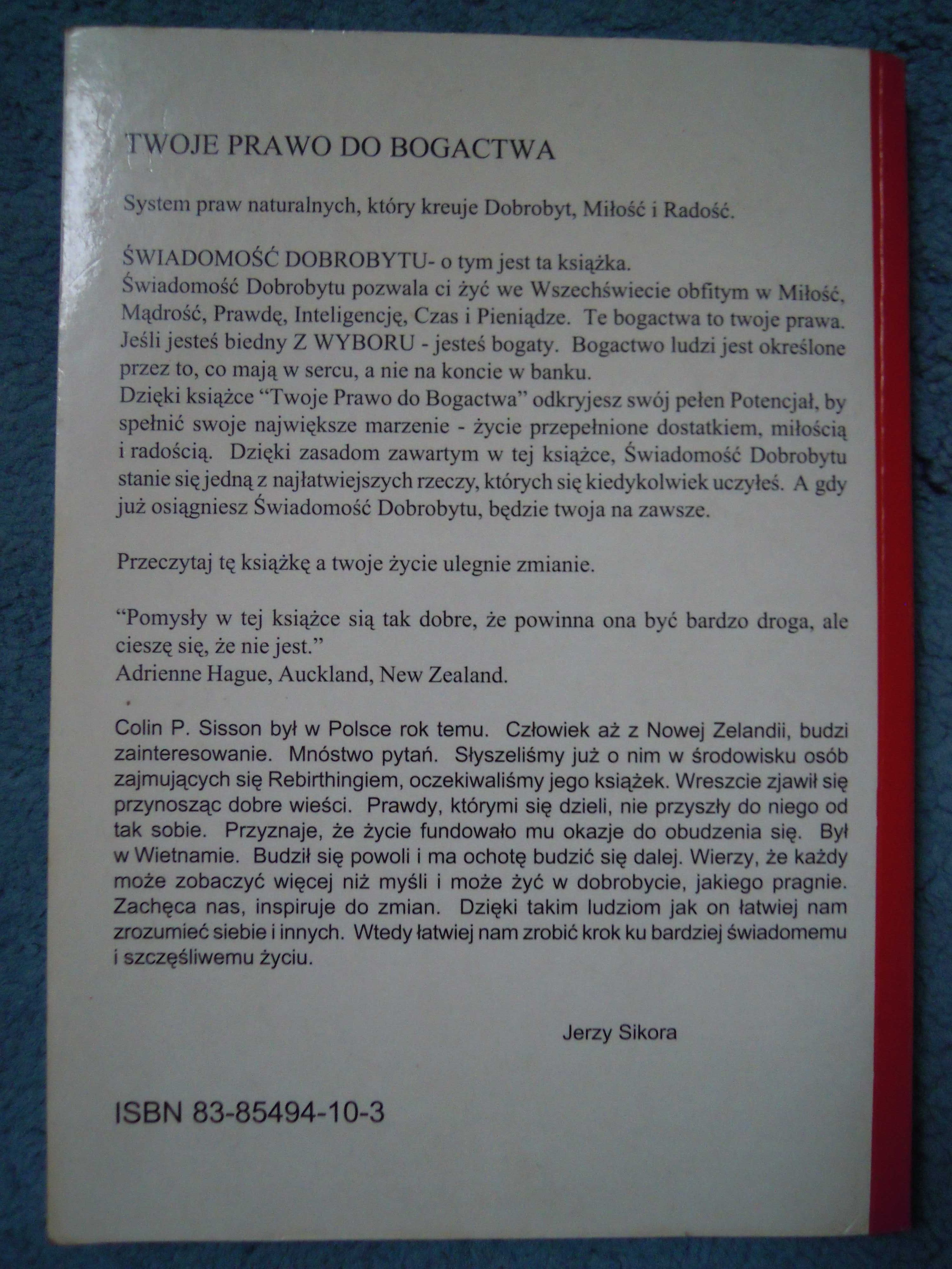 "Twoje prawo do bogactwa" Colin P. Sisson