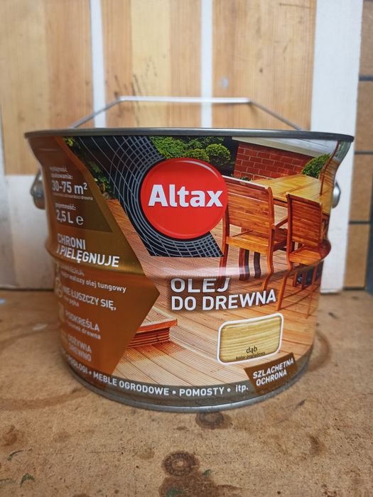 Oleje do drewna Altax puszki 2,5 litra nowe WARTO !!