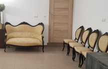 Komplet wypoczynkowy sofa + 4 krzesła antyk