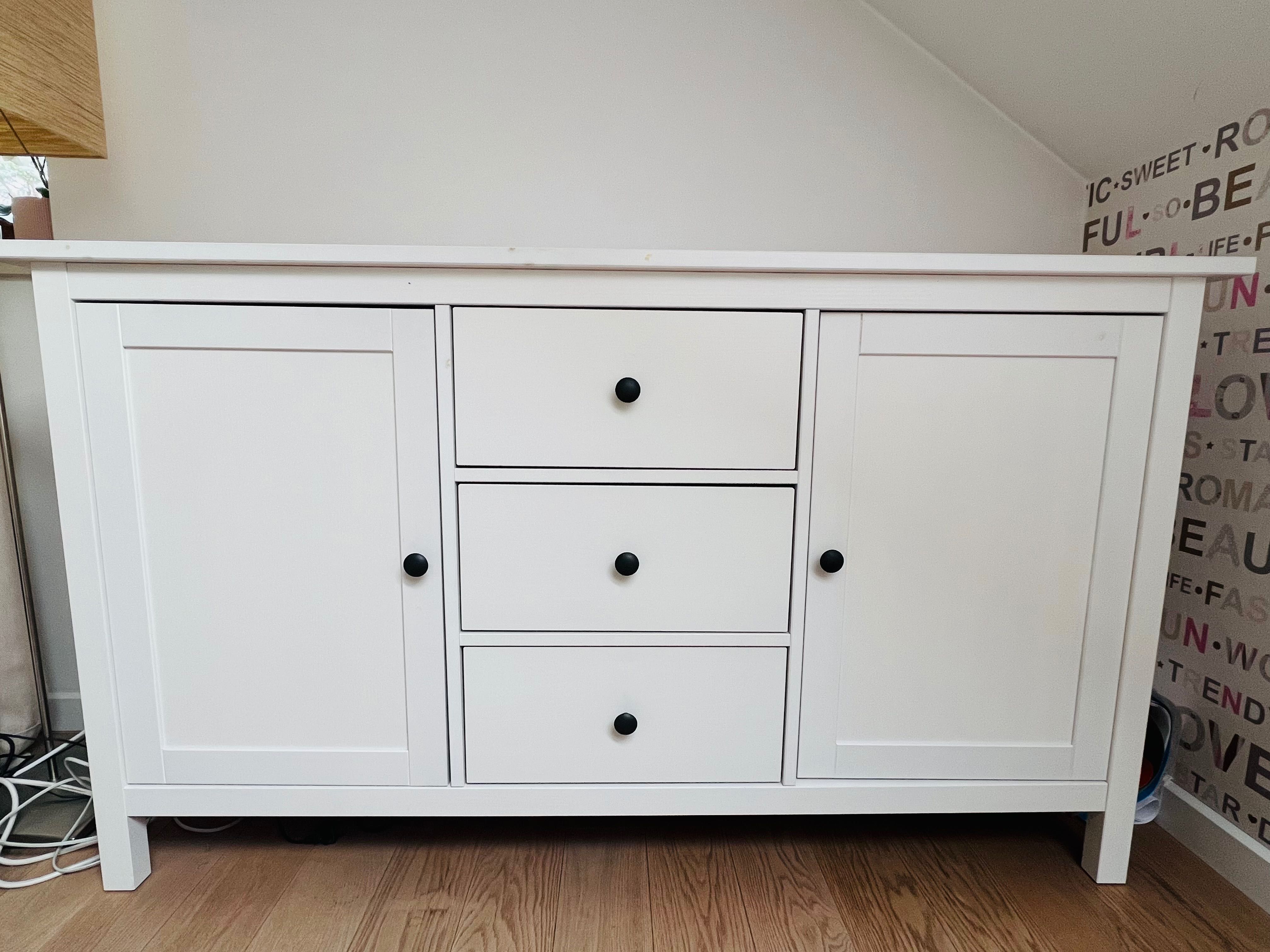 Komoda biała Ikea Hemnes 156x47 cm