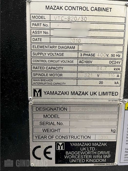 Centrum obróbcze Mazak VTC-820/30 – 3 osie, 3000 mm w osi X