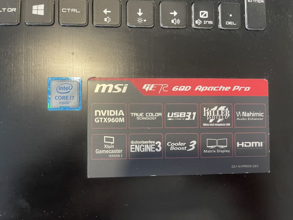 Portátil MSI GE72 6QD Apache Pro – 17.3” | i7 | GTX 960M | 16GB RAM