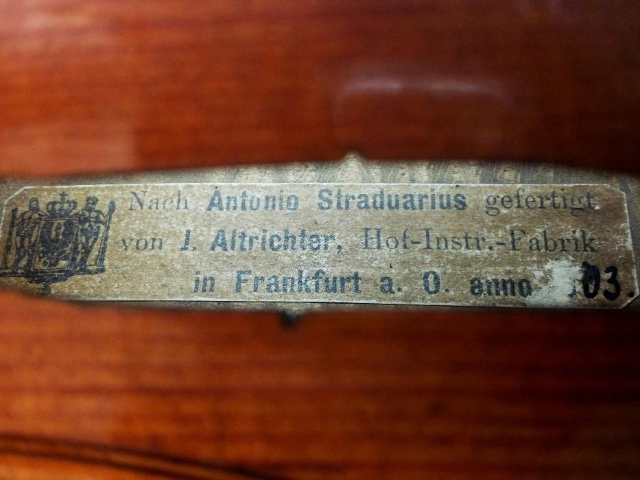 Antonio Straduarius 1903 Piękne niemieckie stare skrzypce J.Altrichte