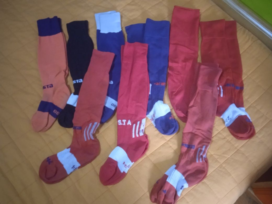 9 pares meias de futebol para criança