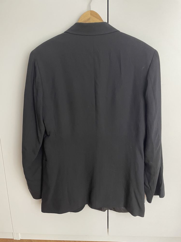 Czarna marynarka w prążek vintage Armani Jeans S/M XL