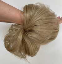 DOCZEPIANY KOK NA GUMCE doczepiane włosy # 16 - Popielaty blond