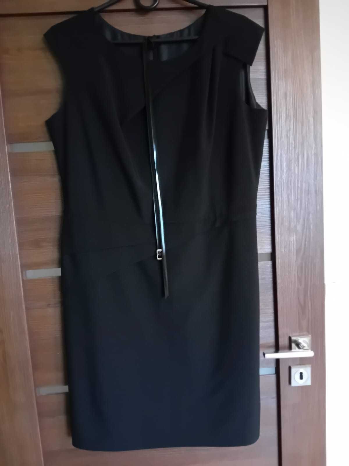 Czarna sukienka, elegancka rozmiar 44