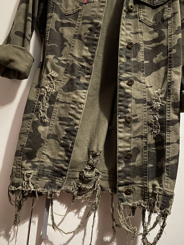 Jaqueta jeans militar