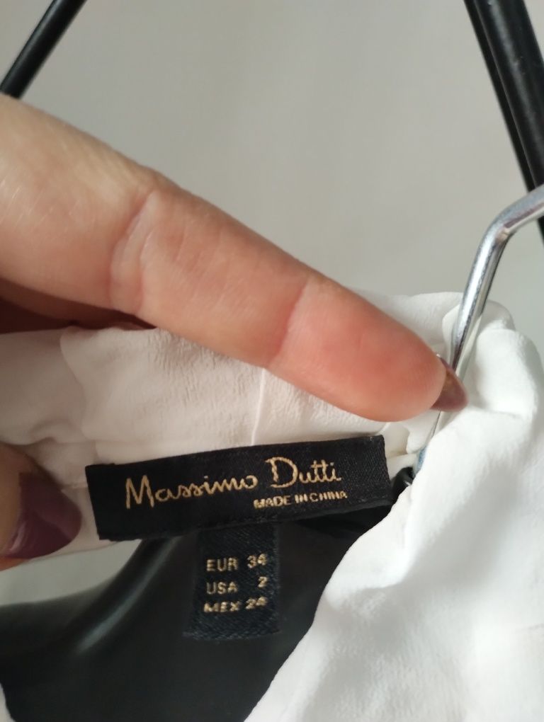 Massimo Dutti koszula 100% wiskoza wiązana przy szyi