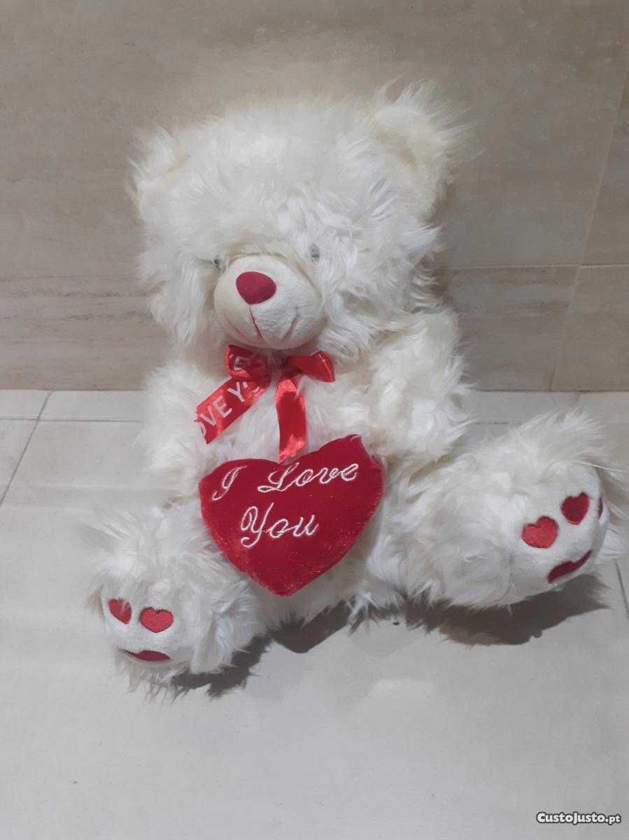 Peluche urso I LOVE YOU, +/- 40cm "como novo"