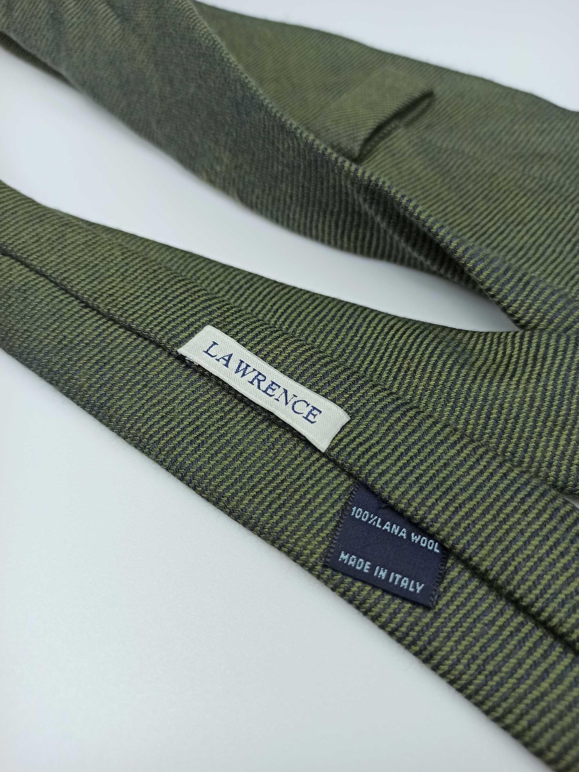Lawrence zielony wełniany krawat