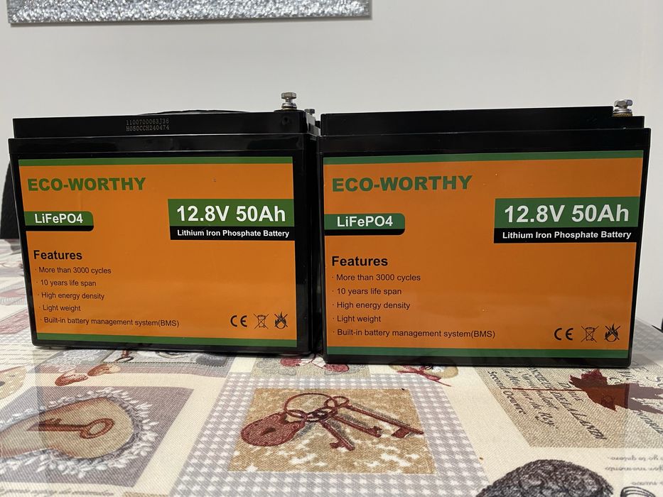Два акумулятори lipofe4 по 50ah eco-worthy