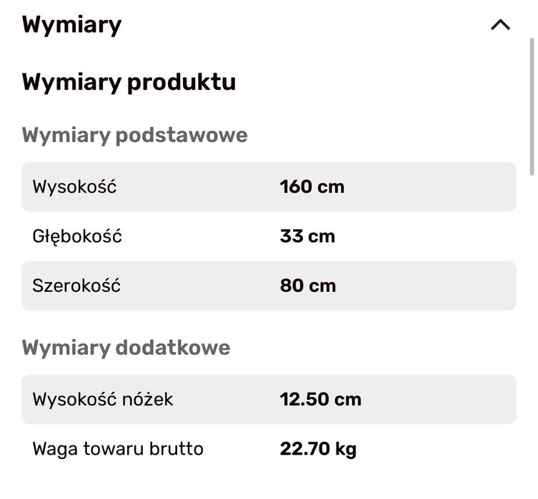 Regal duży loft nowy