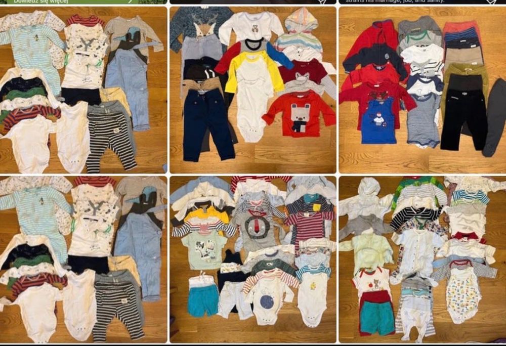 Mega Paka od 3 do 18 miesięcy
Stan bardzo dobry Markowe Gap Zara