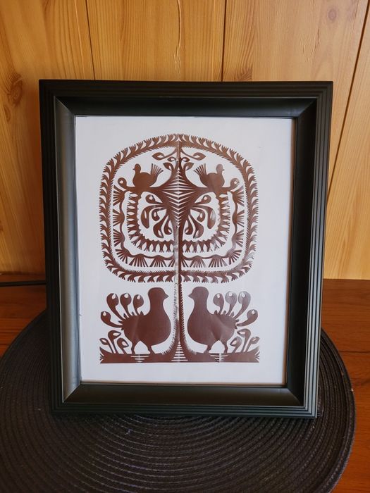 Wycinanka kurpiowska leluja ręcznie wycinana