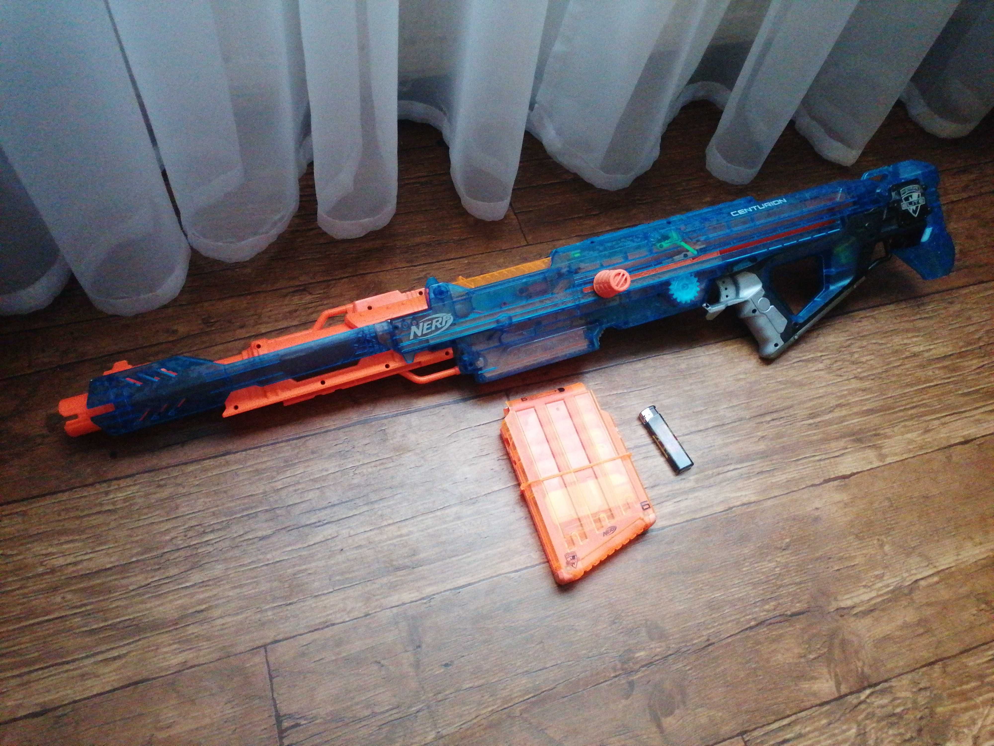 Rzadki Karabin Snajperski Nerf N-Strike Mega Elite Sonic Ice Centurion