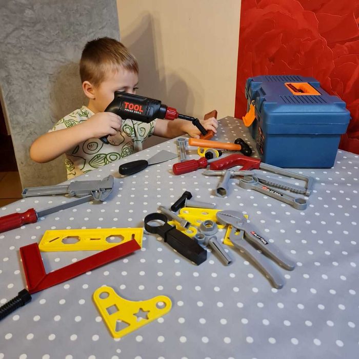 Mega Skrzynka z Narzędziami Dla Dziecka Majsterkowanie Walizka