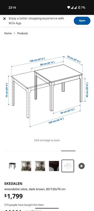 Mesa extensível ikea ekedalen