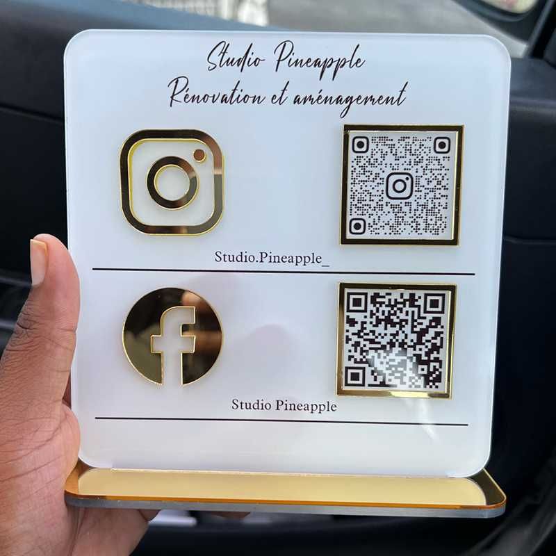 Placa em acrílico QR code Personalizada - Envio Grátis