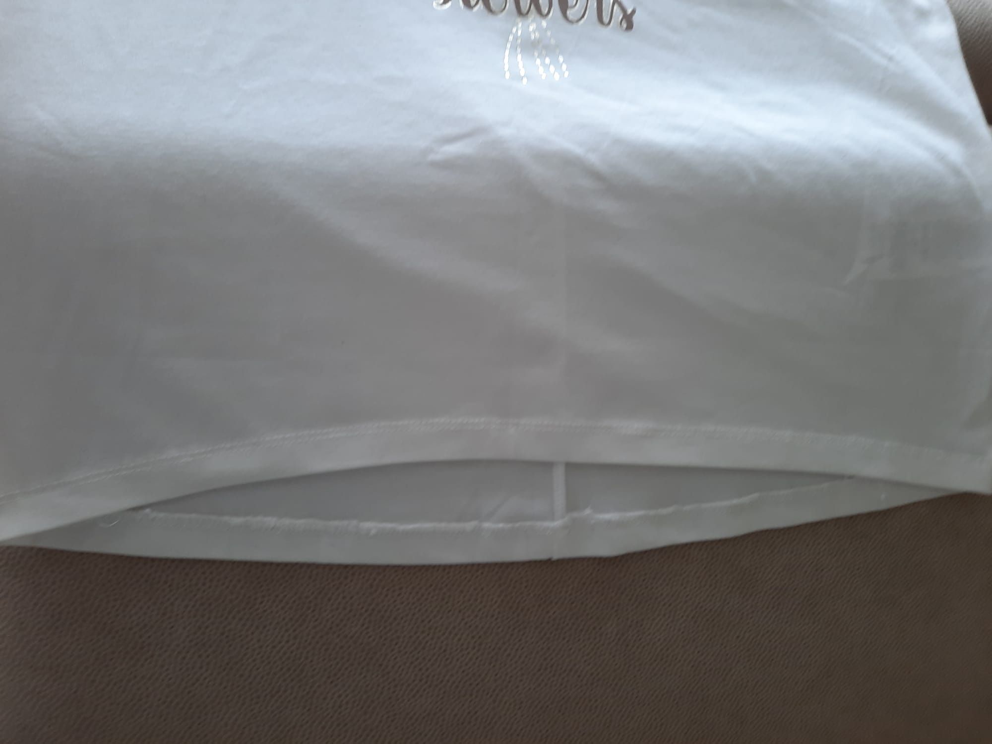 NOWA MEGI L/XL bluzka z krótkim rękawem nietoperz śmietanka