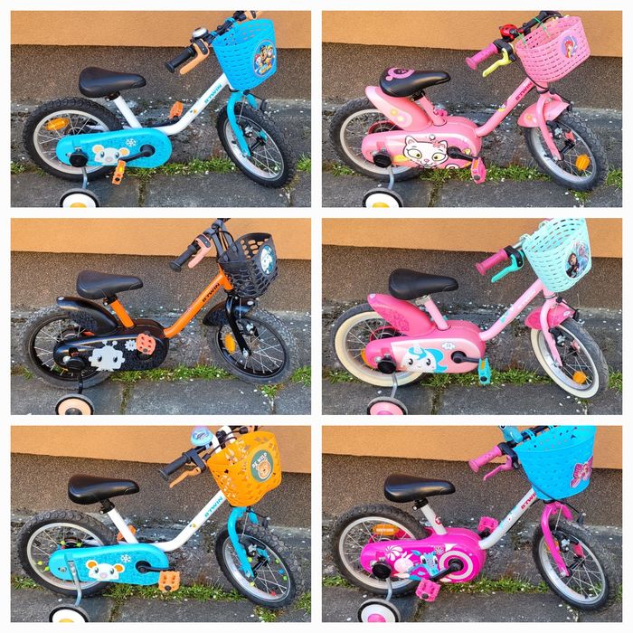 Rower  rowerek btwin 14 cali z kółkami bocznymi