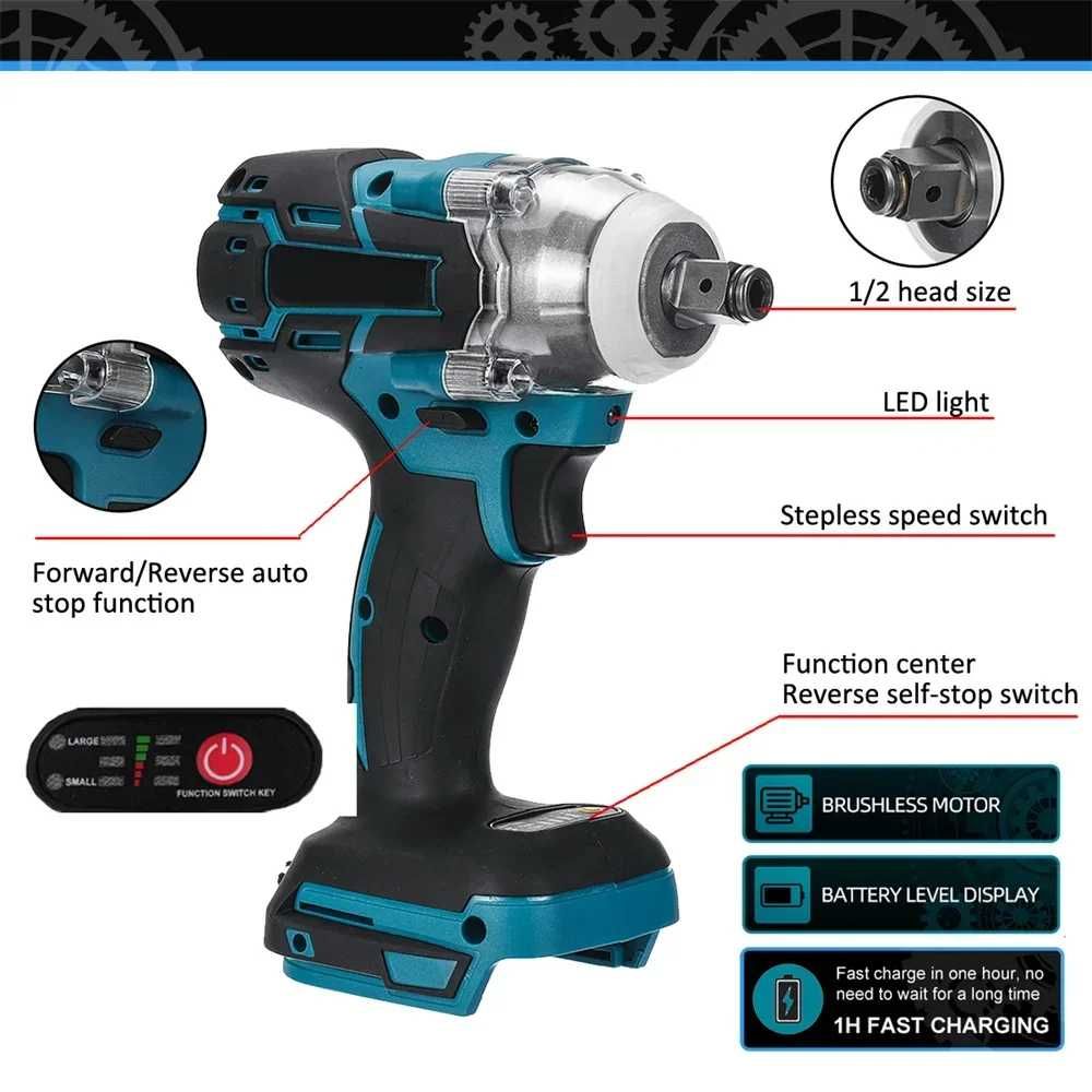 1089 - PISTOLA impacto  1 bateria 21v compativeis com MAKITA