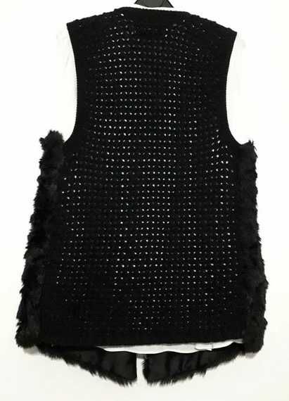 Colete preto de malha/pêlo sintético Stradivarius T: L c/ envio normal