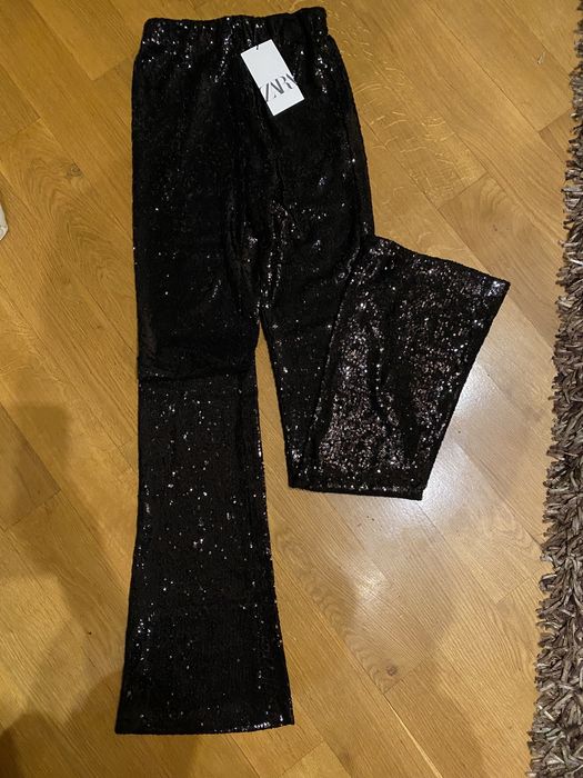 Брюки штани zara в пайєтки