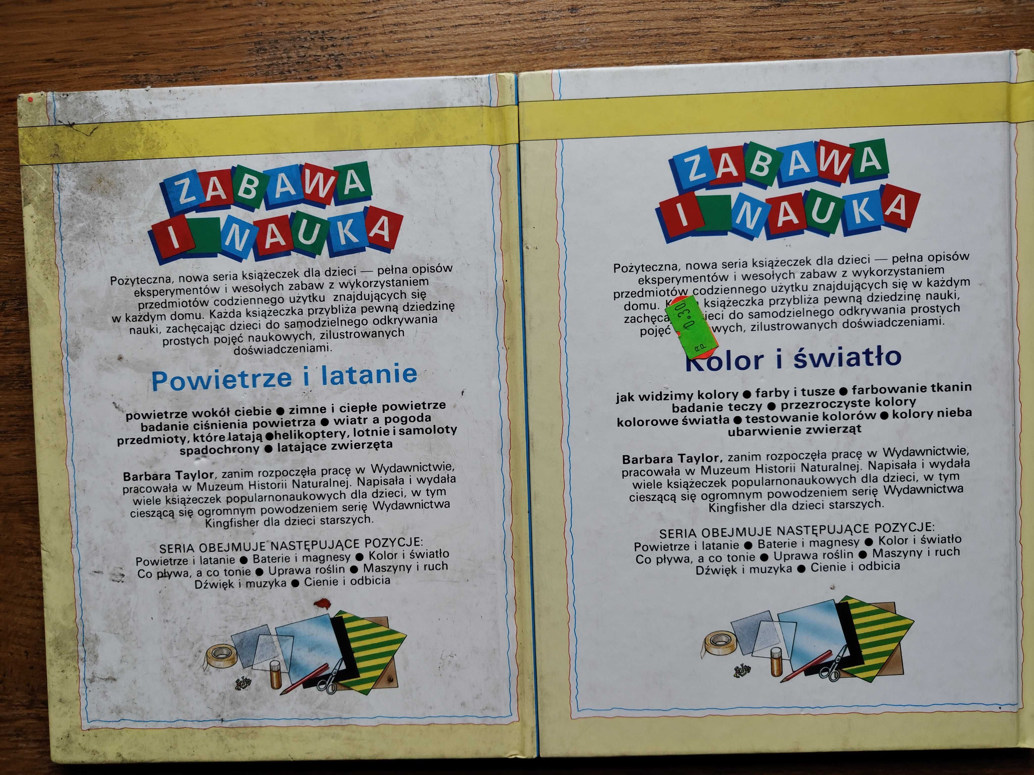 Zabawa i nauka Kolor i światło, Powietrze i latanie- B. Taylor 2 t.