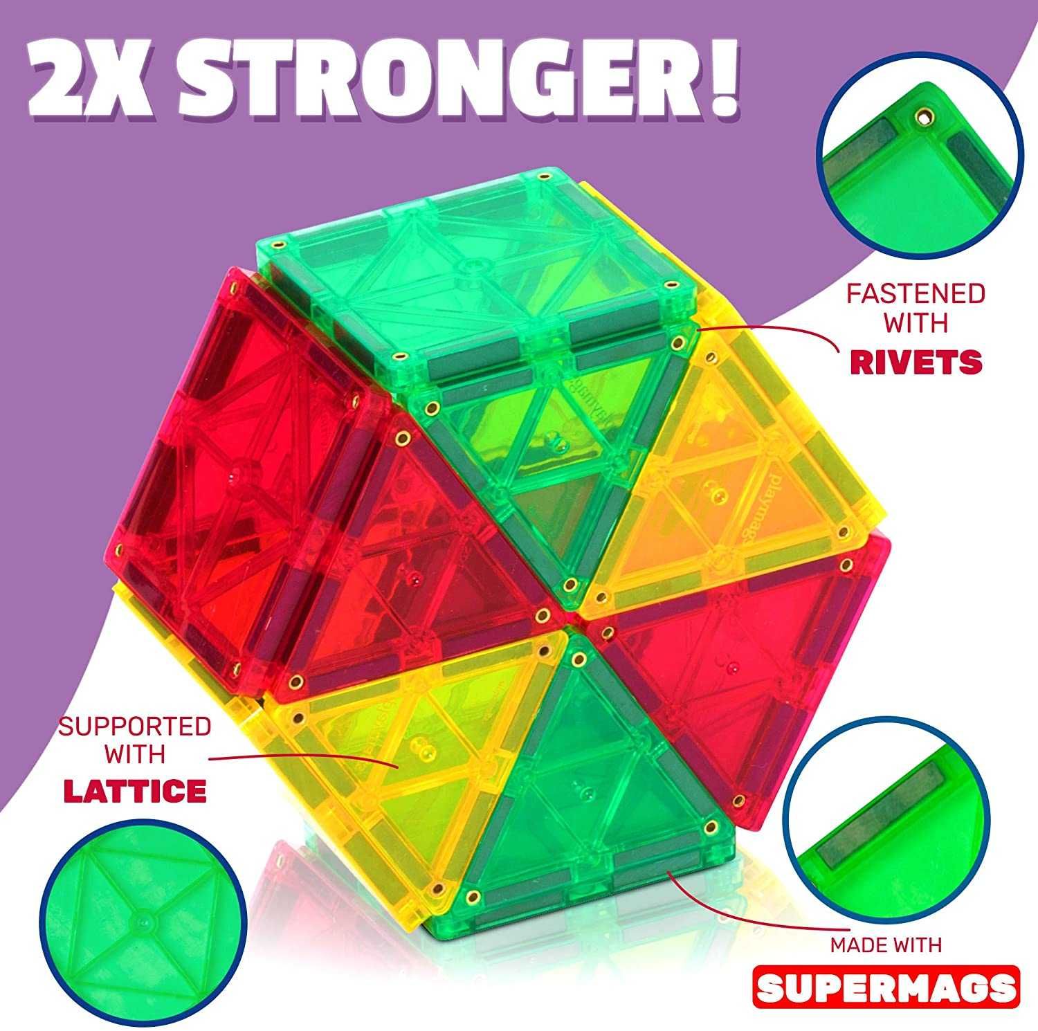 Магнитный конструктор Playmags 100 180 60 PicassoTiles \3D от 3-х лет